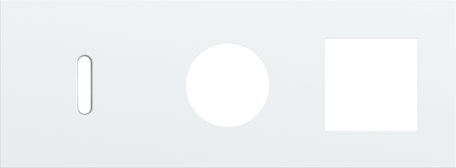Niko - Drievoudige afdekplaat, horizontaal 71 mm centerafstand,voor - 154-56713