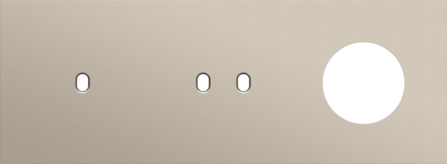 Niko - Drievoudige afdekplaat, horizontaal 71 mm centerafstand,voor - 166-57718