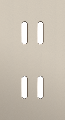 Niko - Tweevoudige afdekplaat, verticaal 71 mm centerafstand, voor - 166-56852