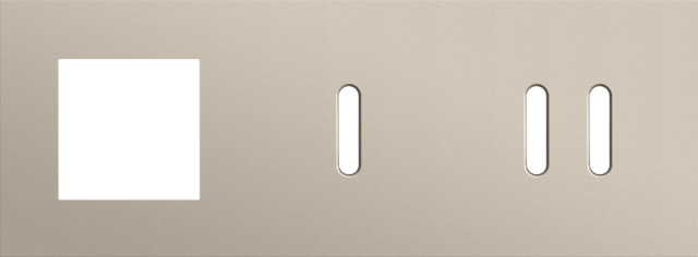 Niko - Drievoudige afdekplaat, horizontaal 71 mm centerafstand,voor - 166-56720