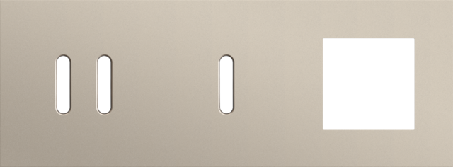 Niko - Drievoudige afdekplaat, horizontaal 71 mm centerafstand,voor - 166-56721