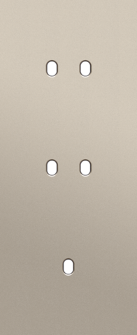 Niko - Drievoudige afdekplaat, verticaal 60 mm centerafstand, voor - 166-57354