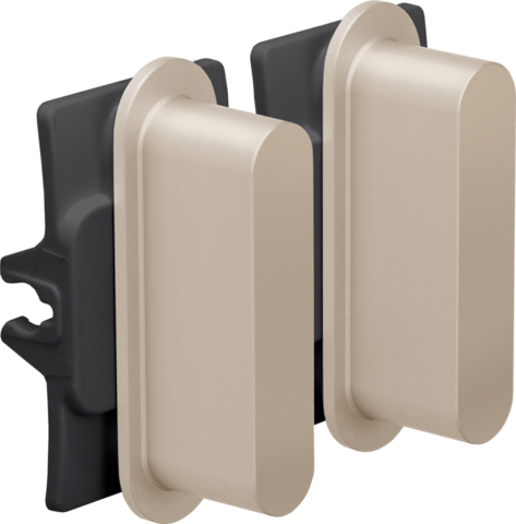 Niko - Rocker set voor tweevoudige schakelfuncties, steel cham - 166-56002