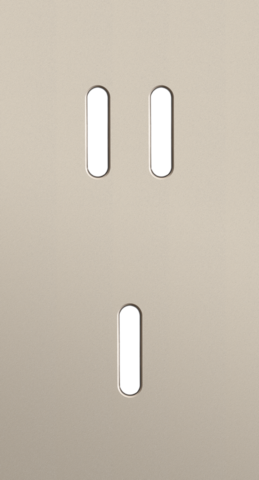 Niko - Tweevoudige afdekplaat, verticaal 71 mm centerafstand, voor - 166-56854