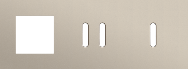 Niko - Drievoudige afdekplaat, horizontaal 71 mm centerafstand,voor - 166-56722