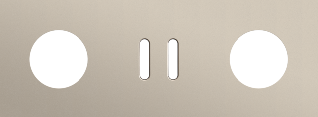 Niko - Drievoudige afdekplaat, horizontaal 71 mm centerafstand,voor - 166-56719