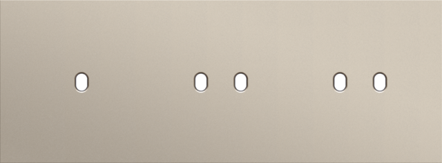 Niko - Drievoudige afdekplaat, horizontaal 71 mm centerafstand,voor - 166-57703