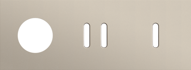 Niko - Drievoudige afdekplaat, horizontaal 71 mm centerafstand,voor - 166-56717