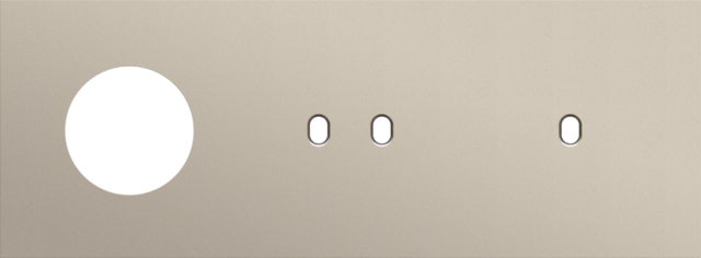 Niko - Drievoudige afdekplaat, horizontaal 71 mm centerafstand,voor - 166-57717