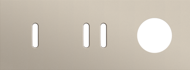 Niko - Drievoudige afdekplaat, horizontaal 71 mm centerafstand,voor - 166-56718