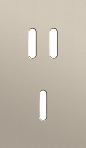 Niko - Tweevoudige afdekplaat, verticaal 60 mm centerafstand, voor - 166-56254