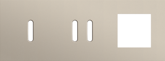 Niko - Drievoudige afdekplaat, horizontaal 71 mm centerafstand,voor - 166-56723