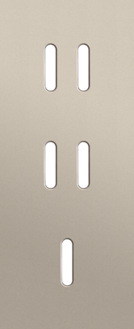 Niko - Drievoudige afdekplaat, verticaal 60 mm centerafstand, voor - 166-56354
