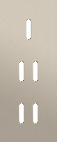 Niko - Drievoudige afdekplaat, verticaal 60 mm centerafstand, voor - 166-56353