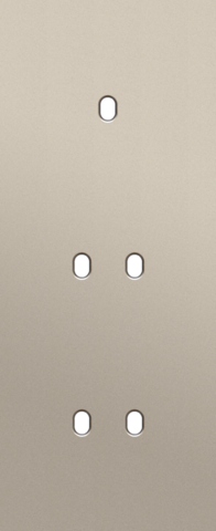 Niko - Drievoudige afdekplaat, verticaal 60 mm centerafstand, voor - 166-57353