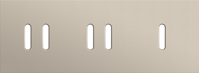 Niko - Drievoudige afdekplaat, horizontaal 71 mm centerafstand,voor - 166-56704