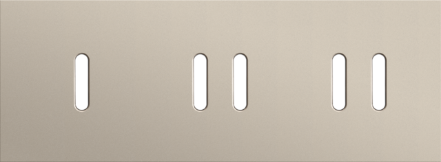 Niko - Drievoudige afdekplaat, horizontaal 71 mm centerafstand,voor - 166-56703