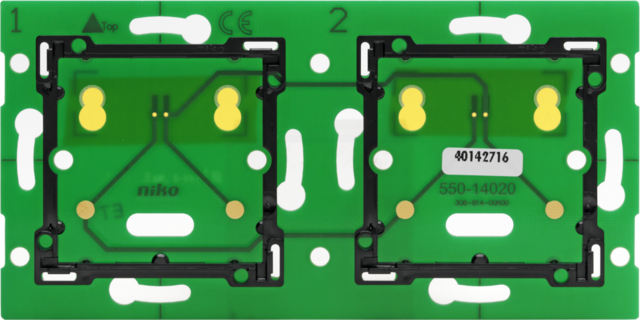 Niko - Tweevoudige horizontale muurprint voor Niko Home Control voo - 550-14020