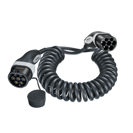 Mennekes - Spiraalkabel mode 3 type 2 20A 3PH L=4M - M36292