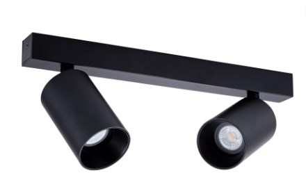 Unibright - Opbouw armatuur zwart lamp 2x Led GU10 6W incl. 600 lm - OR25B30