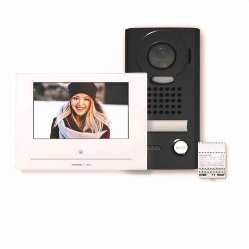 Aiphone - Videokit, 7" wifi monitor & zwarte opbouwdeurpost - A01008424