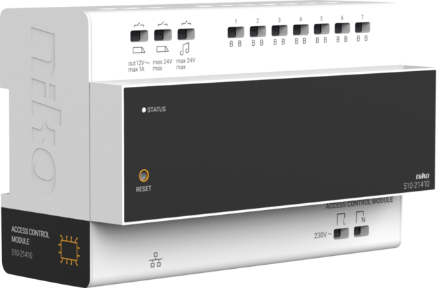 Niko - DIN rail controller voor videobuitenpost, 2 draads, met geïn - 510-21410