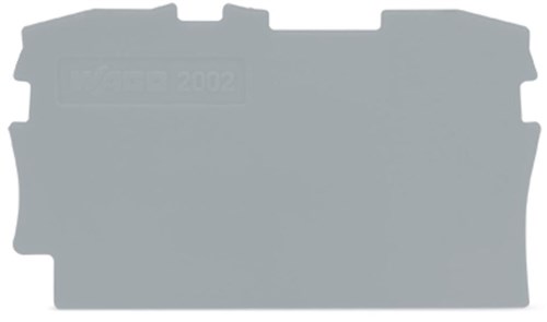 WAGO - Afsluit en tussenplaat; 0,8 mm dik; grijs - 2002-1291