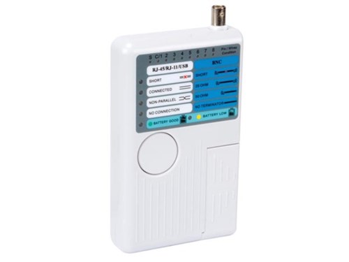 Velleman - Netwerkkabeltester voor USB kabels, RJ45 ethernet kabels en - VTLAN7