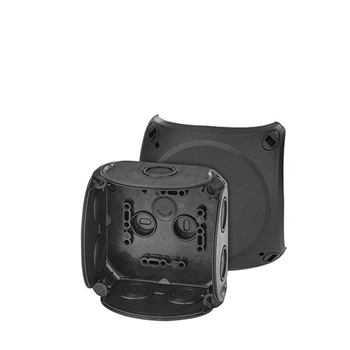 Hensel - AFTAKDOOS LEEG 4mm² 104x104x70 ZWART - DK0400B