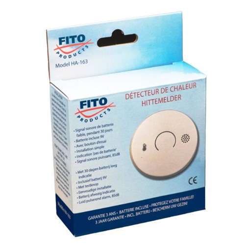 Fito - Hittemelder incl.9V Lithium batterij levensduur 10 jaar - HA-163L
