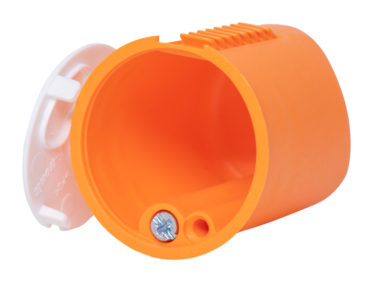 f-tronic - Hollow wall outlet box E134, Ø 35mm, d=45mm, incl. cover - 7350098