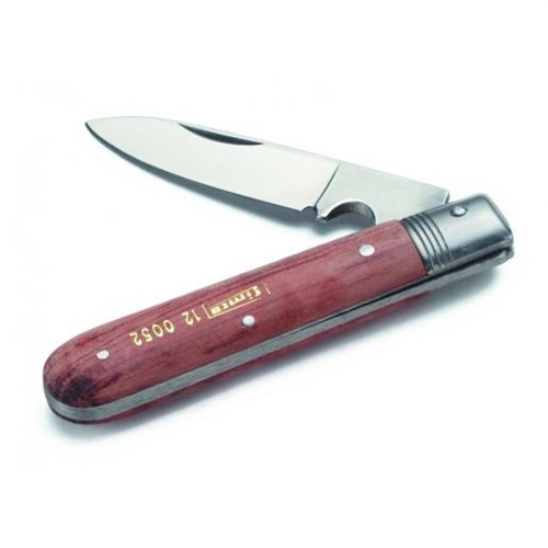 Cimco - Kabelmes met houten greep, inklapbare kling - 120052