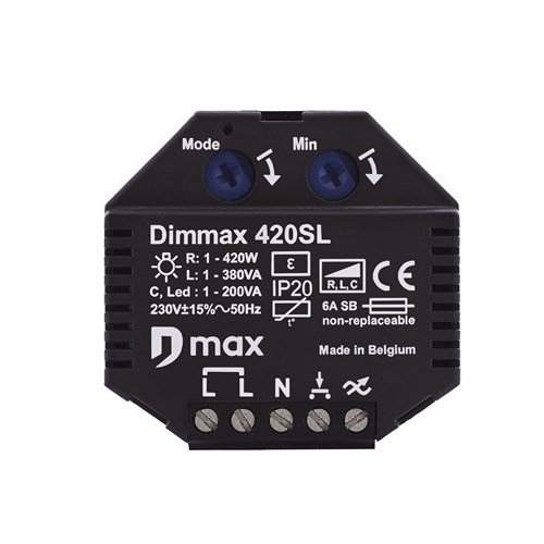 Domintell - led dimmer met nuldraad drukknop inbouw 420w stabiel - DM420SL