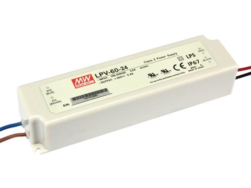 MEAN WELL - LED Driver IP67 24Vdc 60W - LPV-60-24