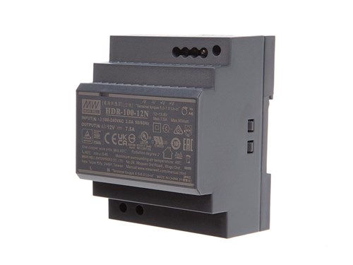 MEAN WELL - Voeding 100W 12V 7,5A voor DIN rail - HDR-100-12N