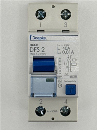 Doepke - Differentieelschakelaar 40A 2P 10mA - 5400102