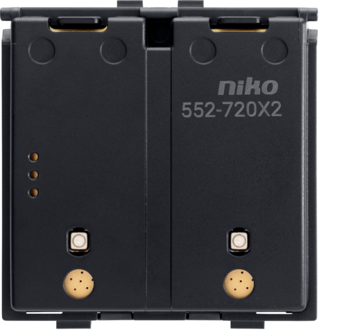 Niko - Draadloze schakelaar met batterij, tweevoudig, Zigbee®, zond - 552-72012
