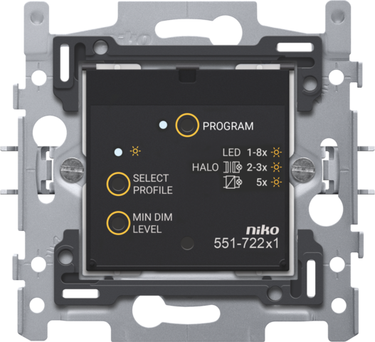 Niko - Geconnecteerde dimmer, sokkel, 3 200 W, 2 draads, 60 x 71 mm - 551-72201