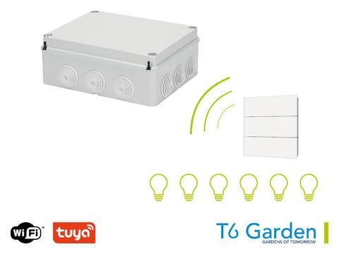 TEMPOSMART - Controlemodule + 6 contacten op afstand te bedienen RF + WiF - T6 Garden