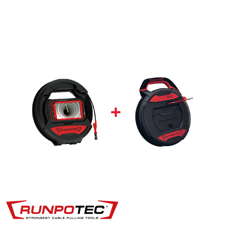 Runpotec - Kabeltrekker GF3 30m + RC3 inspectiecamera 15m (EX RT 11 - RT 11150