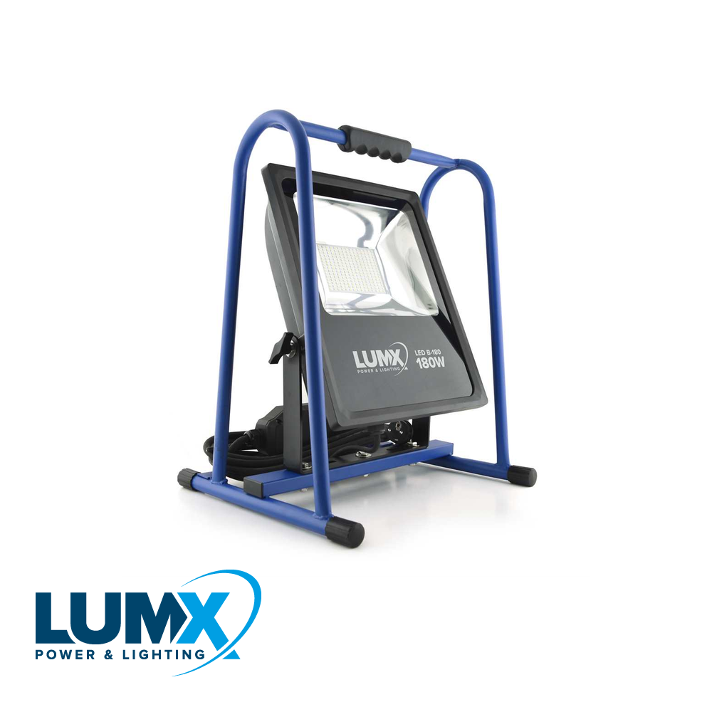 LumX - LED straler B 180: 180 Watt op voet / 5 m H07RN F / IP54 /40 - LM 35180