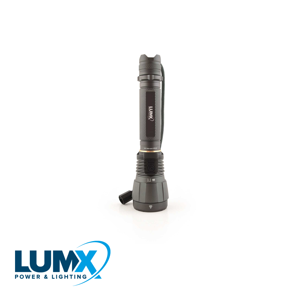 LumX - LED zaklamp TURBO PRO High Power 3500lm / IP 67 Zwart - LM 17005