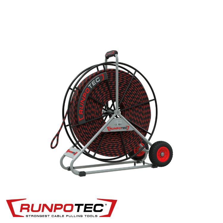 Runpotec - Polyester trekkabel incl. stalen haspel 10 mm 200 m - RT 10168