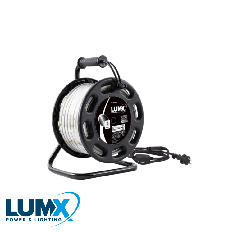 LumX - LED lichtslang High Power DUO op haspel 25m 2x180led/m B - LM 23650