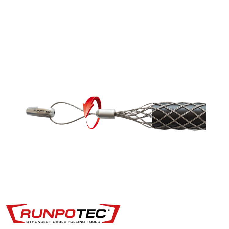 Runpotec - Kabeltrekker inox (kabel 30 40mm) met RTG 12 connectie (voor - RT 20436