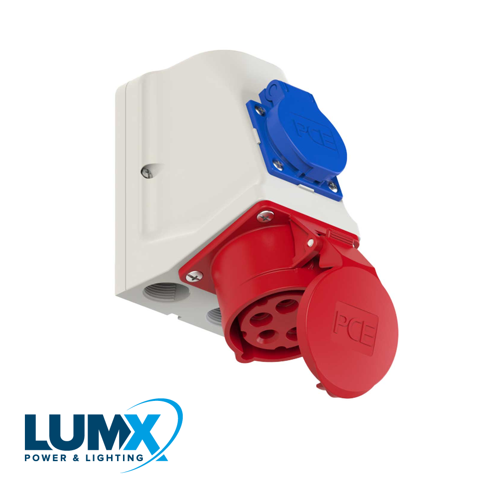 LumX - Muurstekker Combo IP44 - LM 46003