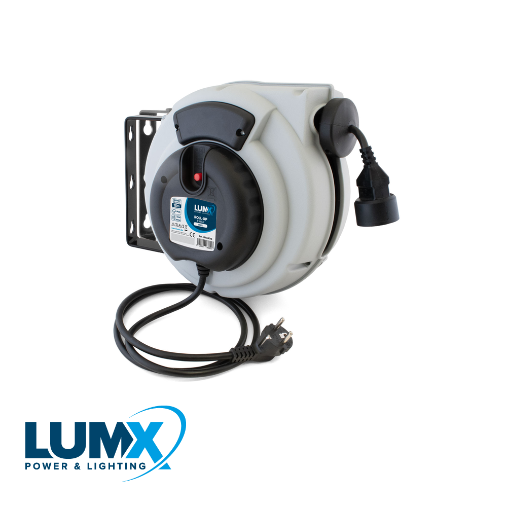 LumX - Kabelhaspel ROLL UP 1 WAY HO5VV F 3G1,5 Vinyl 15 - LM 84015