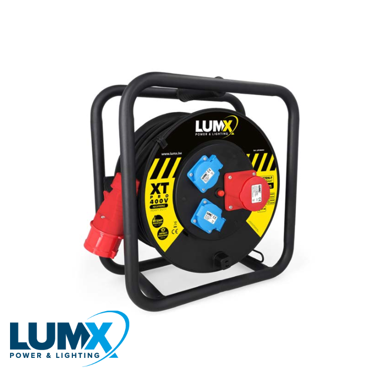 LumX - XT PRO 400V kabelhaspel, H07RN F 5Gx2,5 25 m - LM 89400