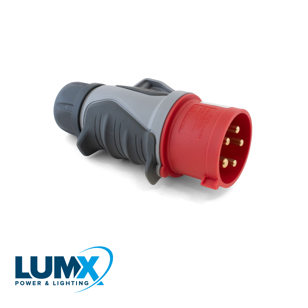 LumX - CEE Stekker(M) POWER GRIP 400V 5 polig 32A (IP44) - LM 44662