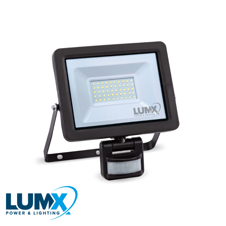 LumX - LED wandstraler WSS 30 met sensor : 30W / IP65 (EX LM 31730S - LM 31930S